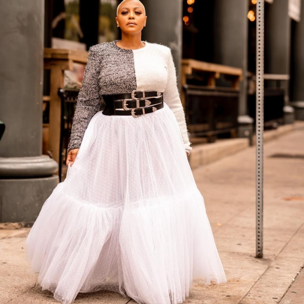 White Puff Skirt from J. Bolin